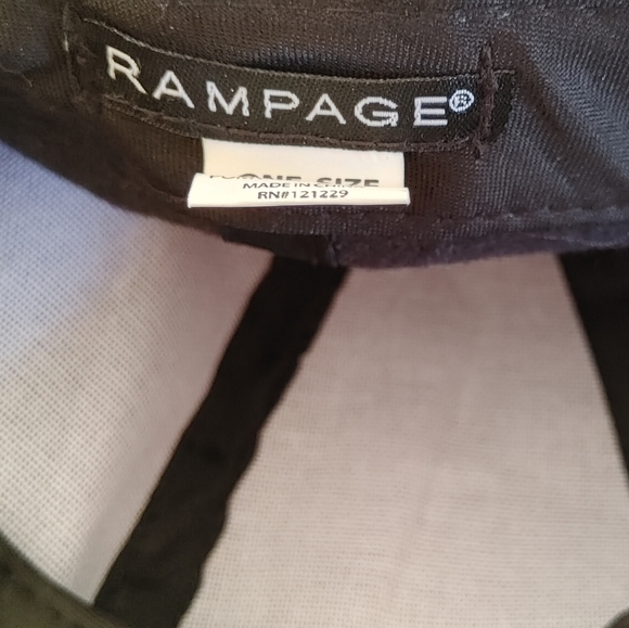 Rampage Faux Leather Pom Pom Baseball Cap with faux fur - Picture 3 of 3
